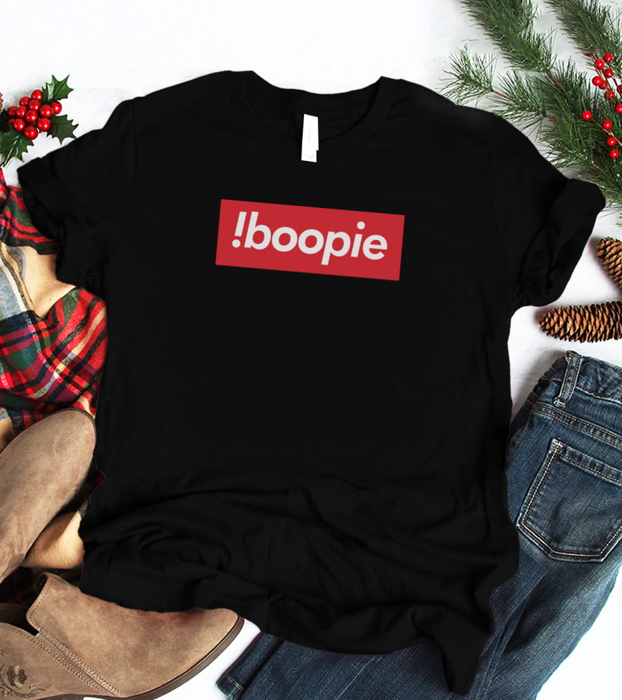 Boopieverse A Mellow Boop Merch Boopie Box Exclamation Boopie Red Block T-Shirt