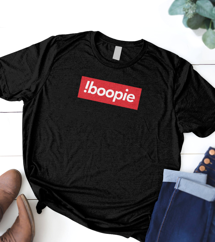 Boopieverse A Mellow Boop Merch Boopie Box Exclamation Boopie Red Block T-Shirt