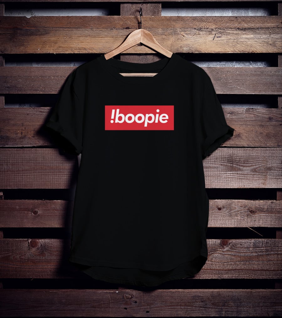 Boopieverse A Mellow Boop Merch Boopie Box Exclamation Boopie Red Block T-Shirt