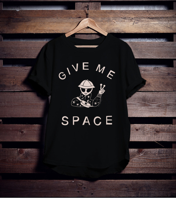 Aley Wild Merchandise Give Me Space Peaceful Alien Vibes T-Shirt