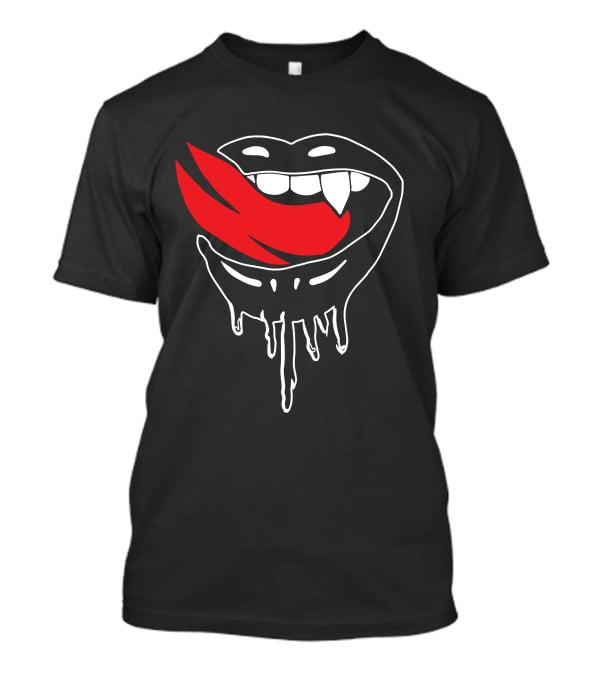 Falling In Reverse Vampire Lips Dripping Design Merch T-Shirt