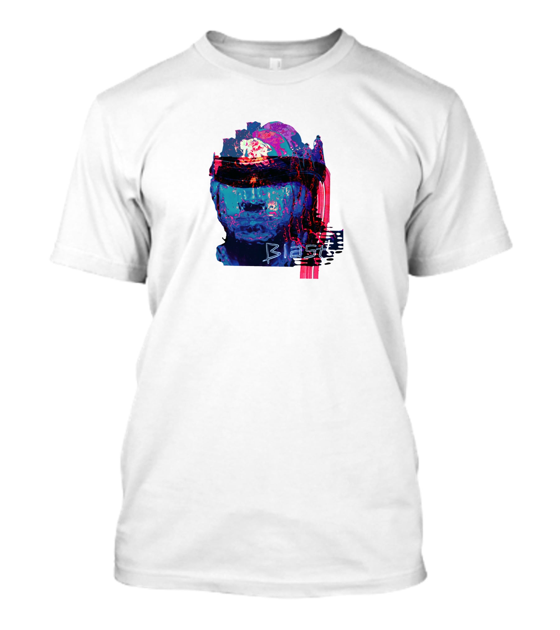 Blast Love Store Neon Abstract Visor Face T-Shirt