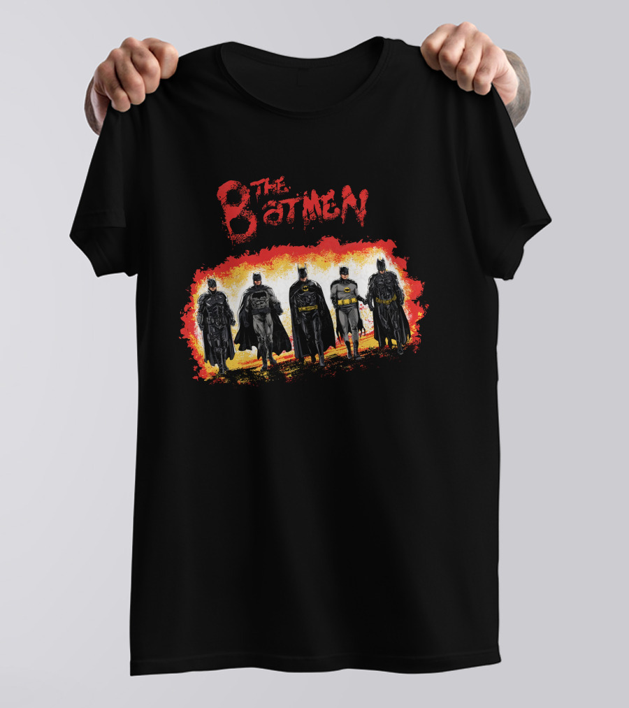 The Batmen Vintage Comic Style Heroes Ensemble T-Shirt