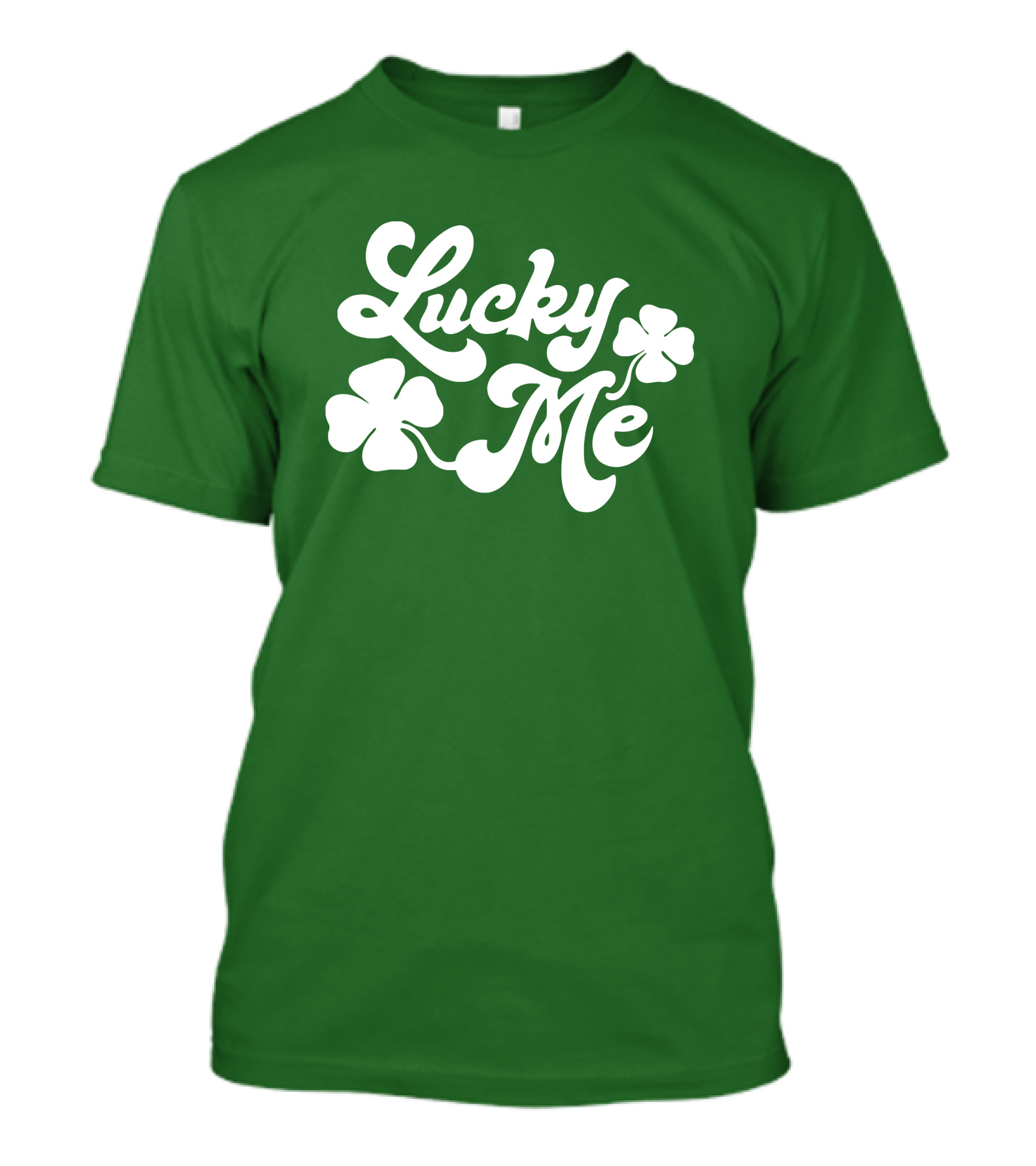 Charlie Hustle Lucky Me St Patrick's Day Green Shamrock T-Shirt