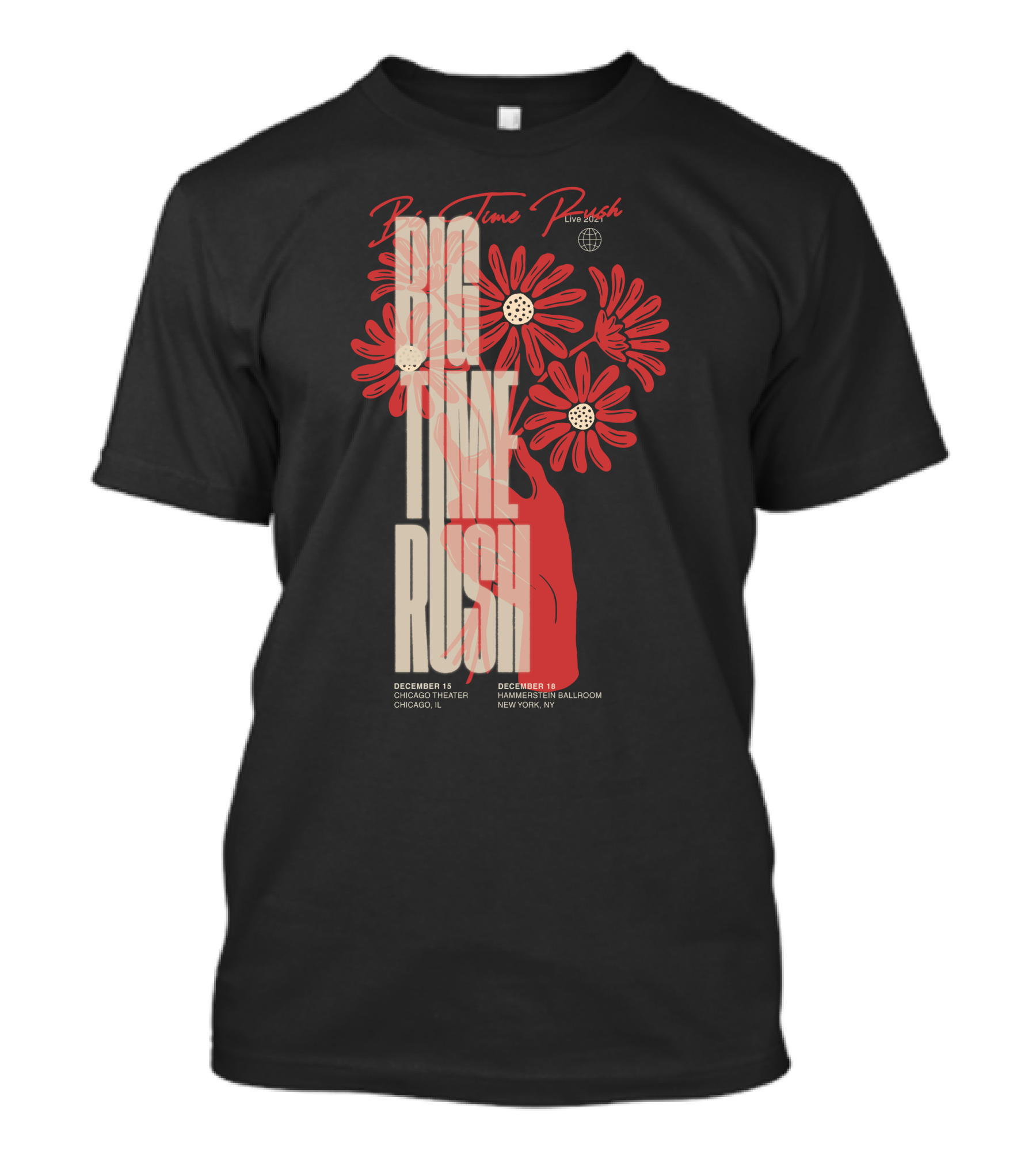 Big Time Rush Live Daisy Chicago Theater New York Hammerstein Ballroom December T-Shirt