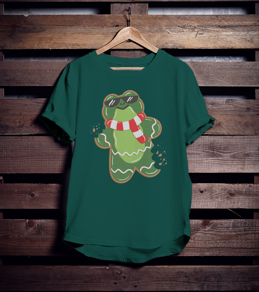 Boomerna Gingerfrog Cookie With Sunglasses And Scarf T-Shirt
