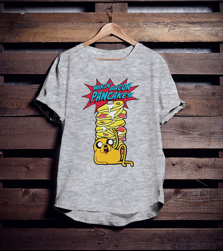 Makin' Bacon Pancakes Stack With Jake The Dog T-Shirt