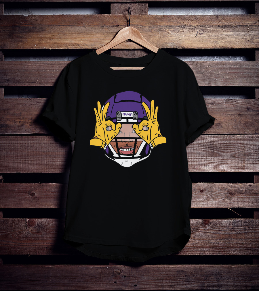 Vikings Justin Jefferson Griddy Helmet Gesture T-Shirt