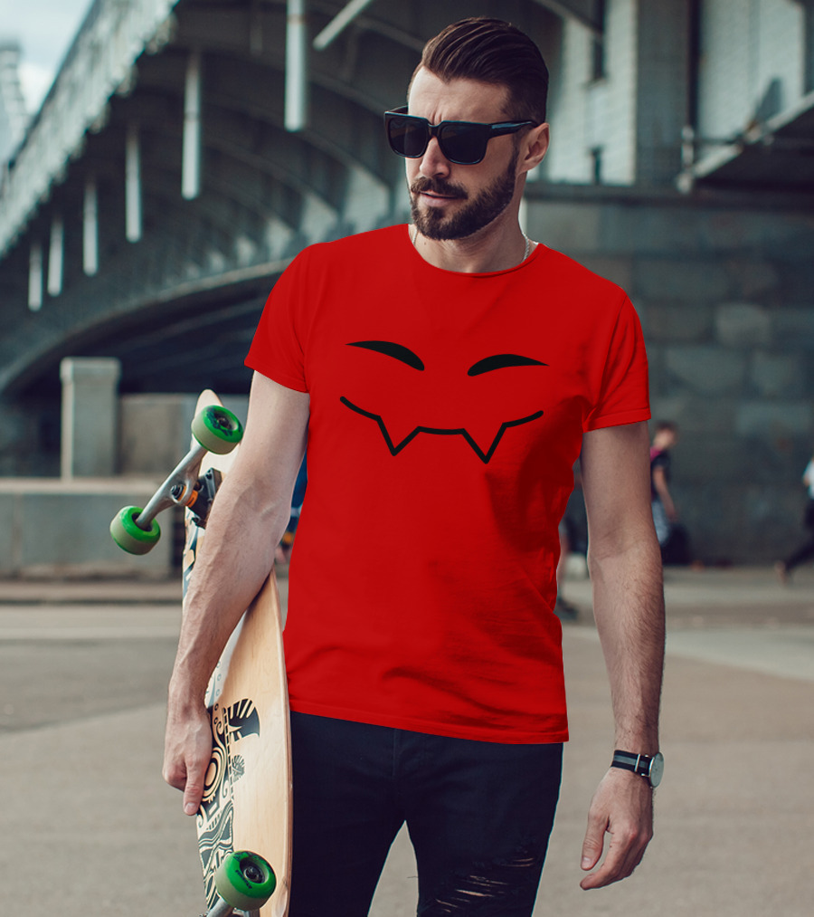 Badboyhalo Fang Face Red Pullover T-Shirt
