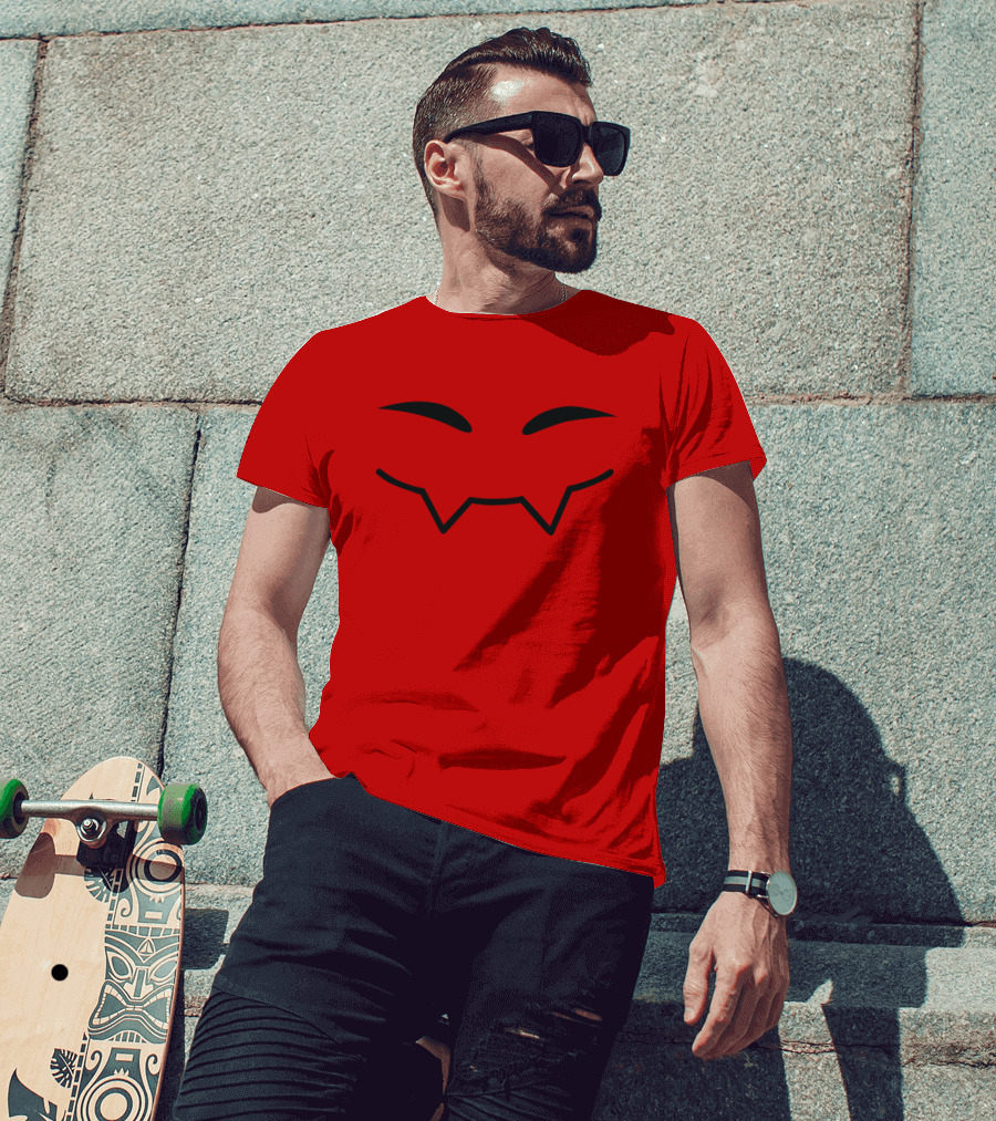 Badboyhalo Fang Face Red Pullover T-Shirt