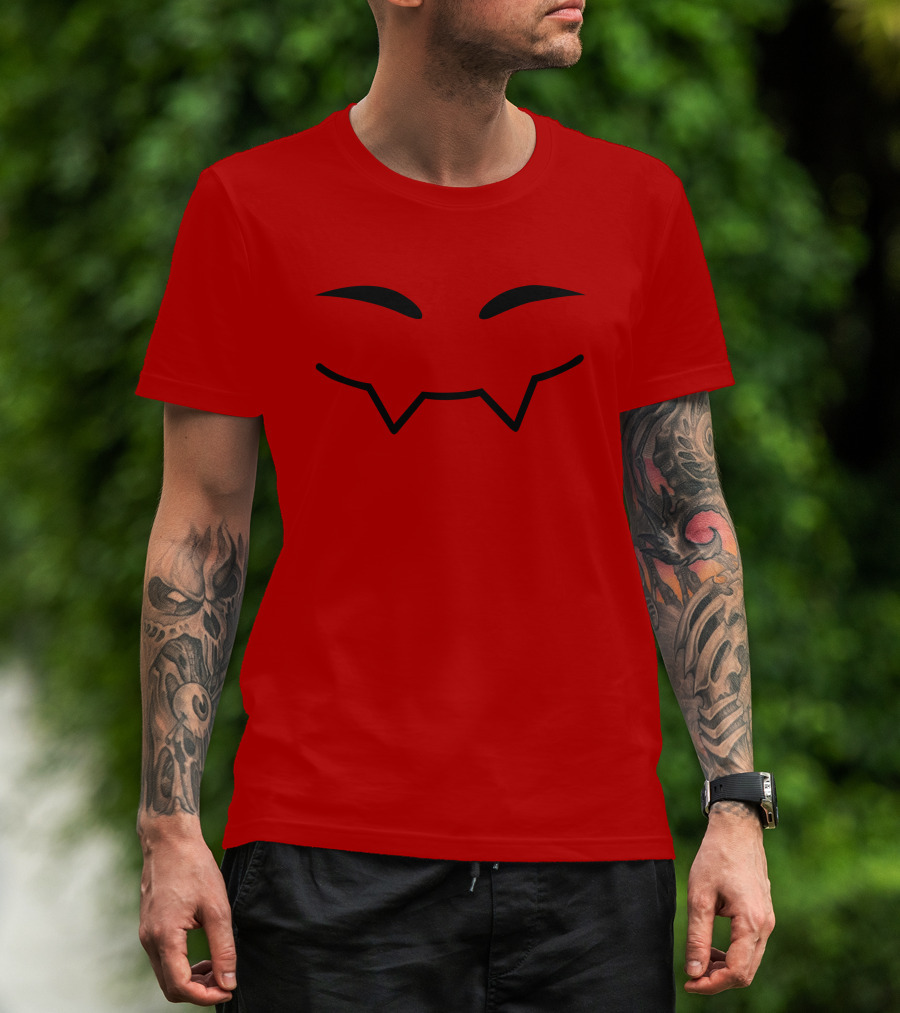 Badboyhalo Fang Face Red Pullover T-Shirt