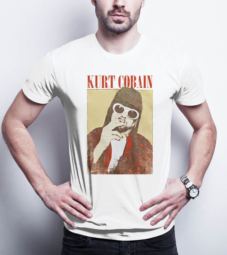 Kurt Cobain Iconic Style Sunglasses T-Shirt
