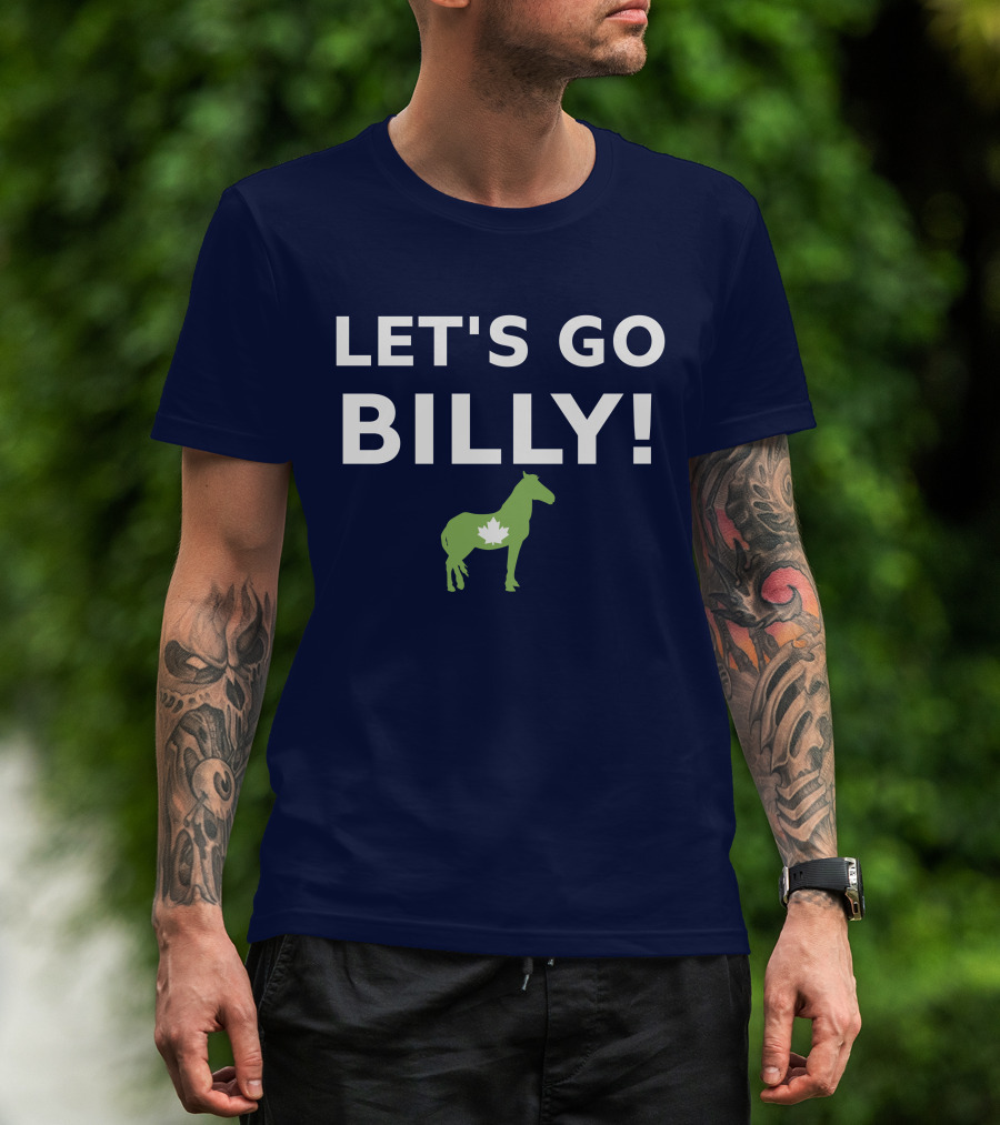 LET'S GO BILLY Maple Leaf Horse Canada Spirit T-Shirt