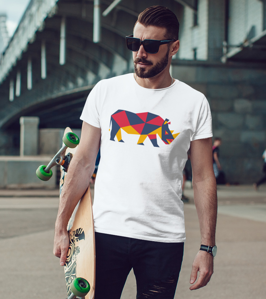Kevin Pietersen Sorai Shop Rhino Geometric Multicolor T-Shirt