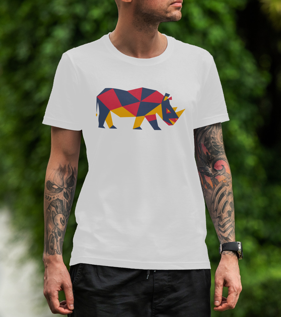 Kevin Pietersen Sorai Shop Rhino Geometric Multicolor T-Shirt