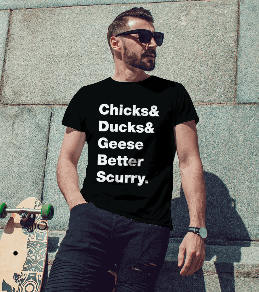 Chicks And Ducks And Geese Better Scurry Rodgers And Hammerstein Oklahoma Music Lyric T-Shirt