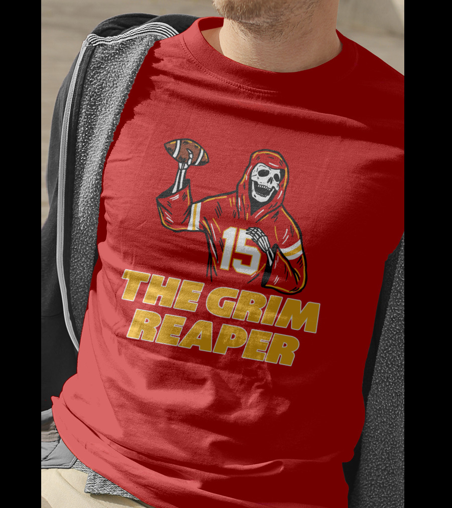 The Grim Reaper 15 Patrick Mahomes KC Chiefs T-Shirt