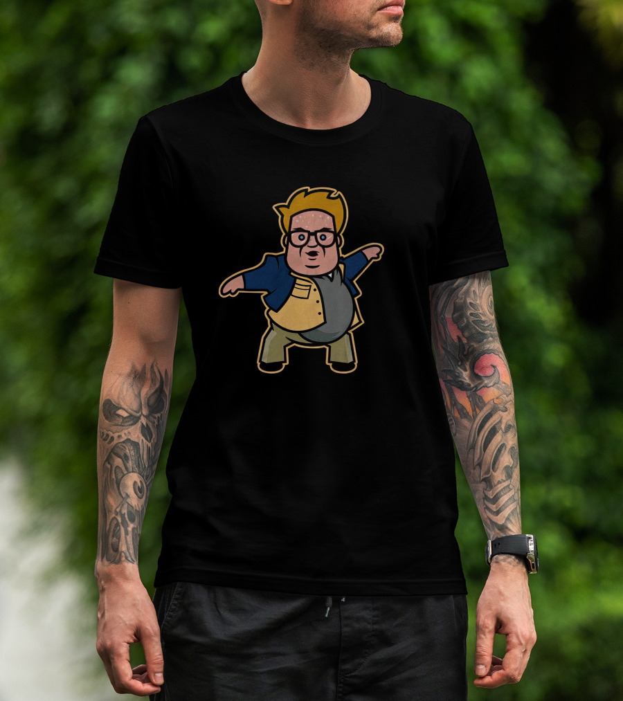Jon Sciambi Fat Guy In A Little Coat Chris Farley Homage T-Shirt