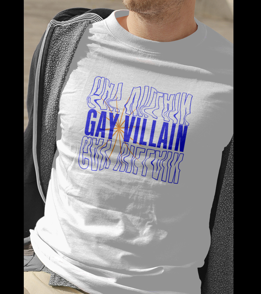 Gay Villain Reflections With Starburst Motif T-Shirt