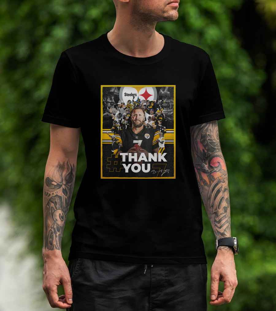 Thank You 7 Ben Roethlisberger Steelers Tribute Image T-Shirt