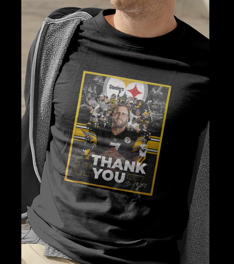 Thank You 7 Ben Roethlisberger Steelers Tribute Image T-Shirt