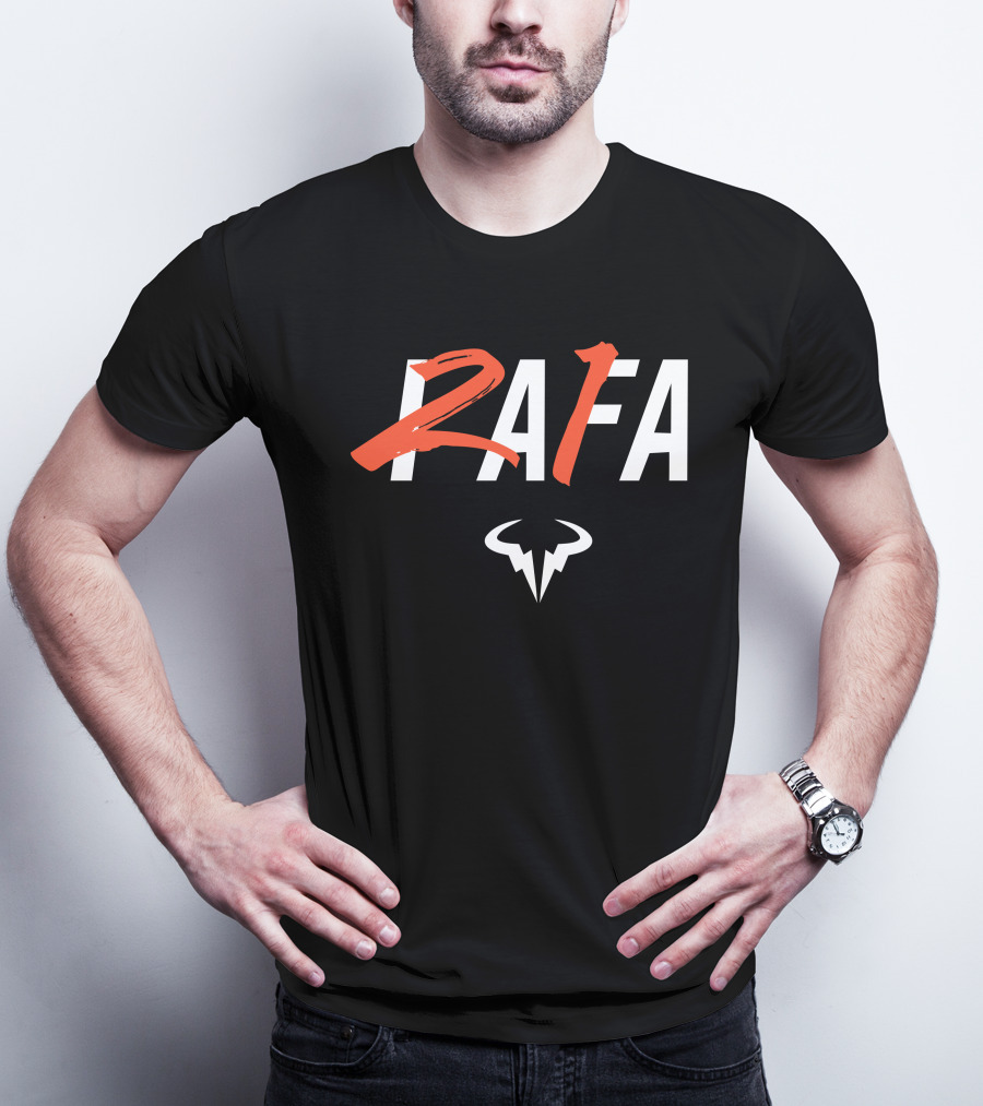 RAFA Bull Logo 21 Grand Slam Winner T-Shirt