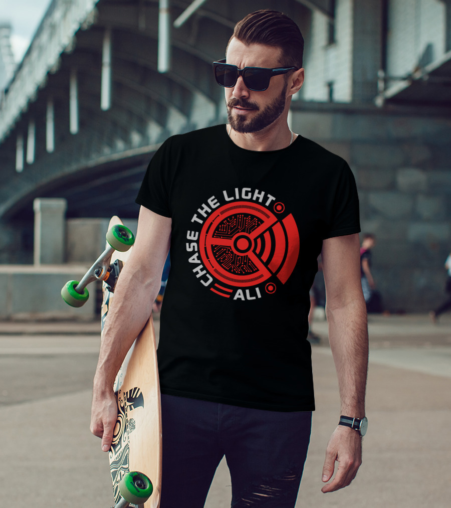 Chase The Light Ali Circuit Pattern Red Tech T-Shirt