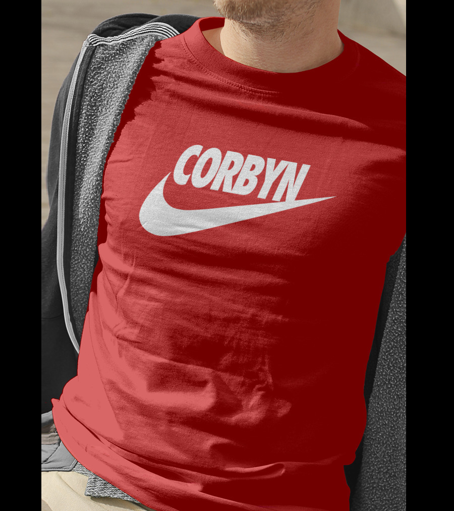 Corbyn Swoosh Parody Red T-Shirt