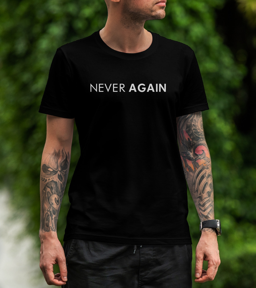 NEVER AGAIN Leody De Guzman T-Shirt