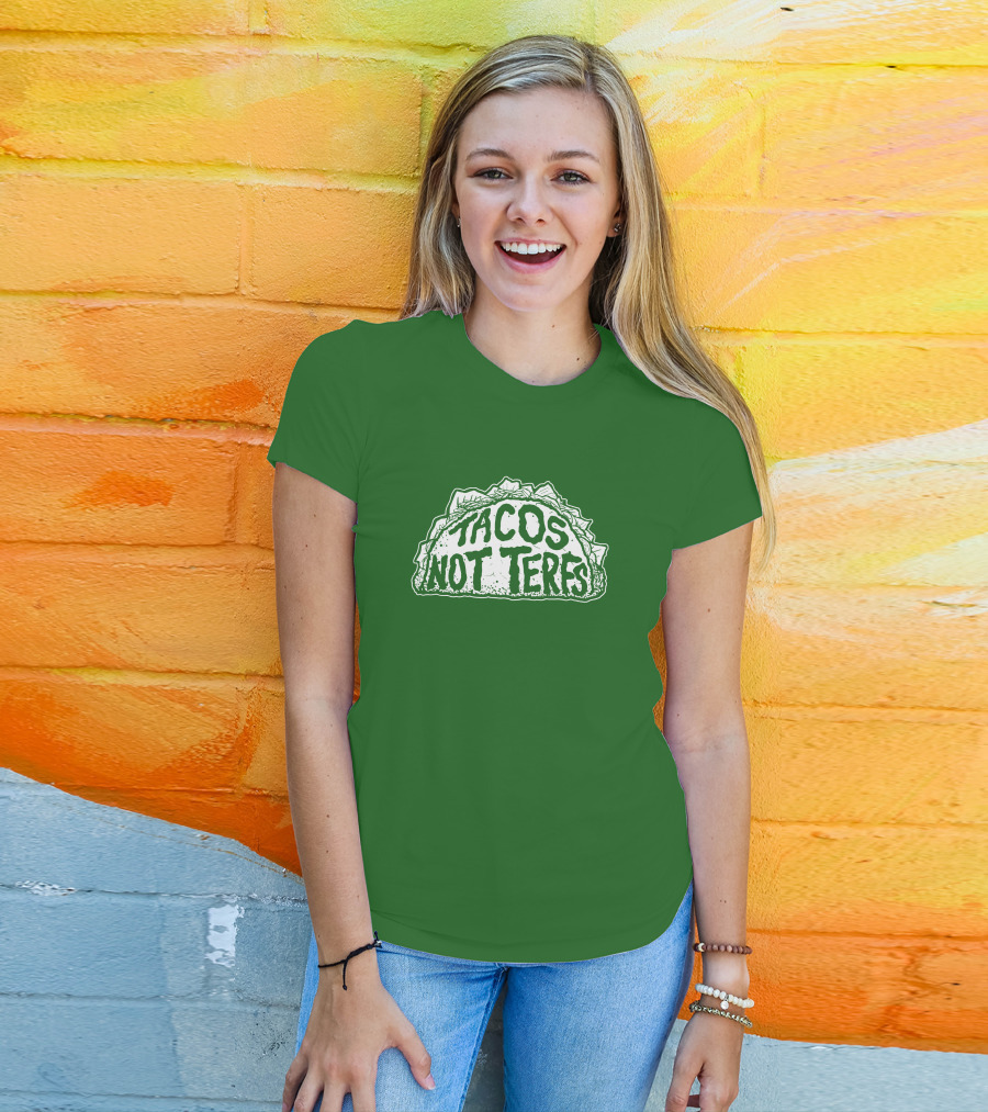 Dory Madness Tacos Not Terfs Green Background T-Shirt