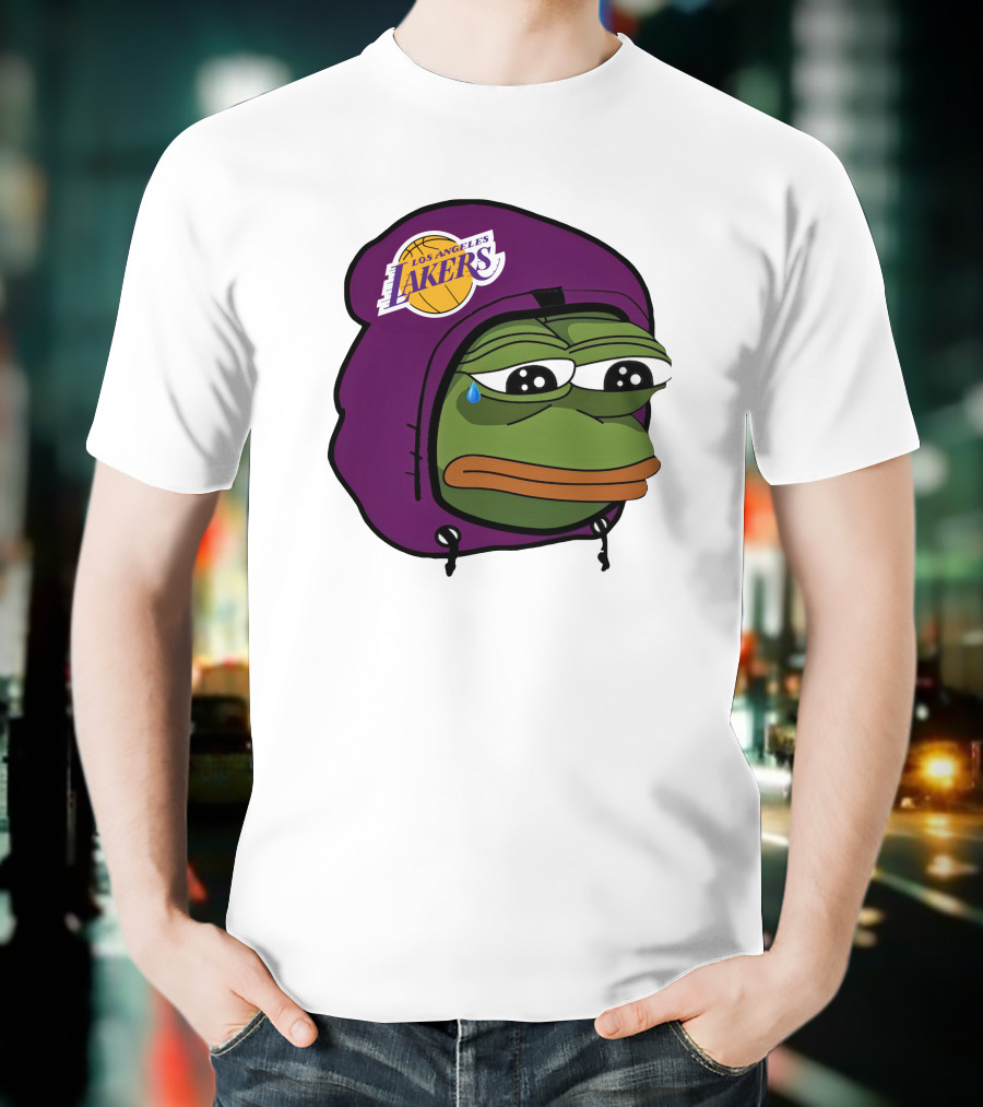 Lakeshowyo Los Angeles Lakers Fan Sad Pepe T-Shirt