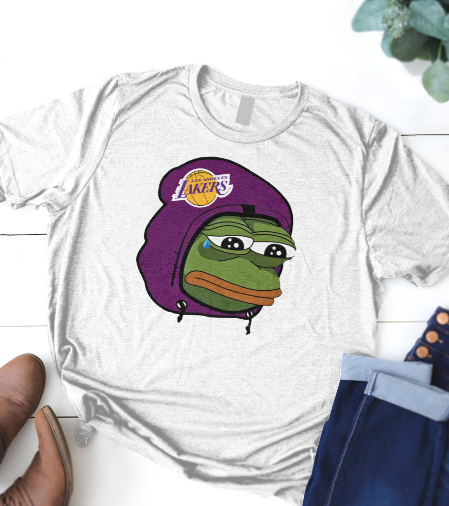 Lakeshowyo Los Angeles Lakers Fan Sad Pepe T-Shirt
