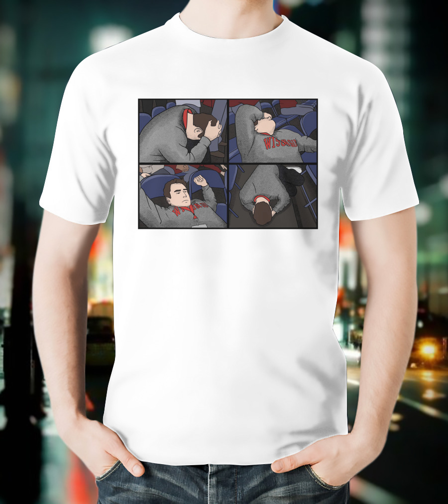 Wisconsin Sports Fan Meltdown Comic Strip Hank Lockwood T-Shirt