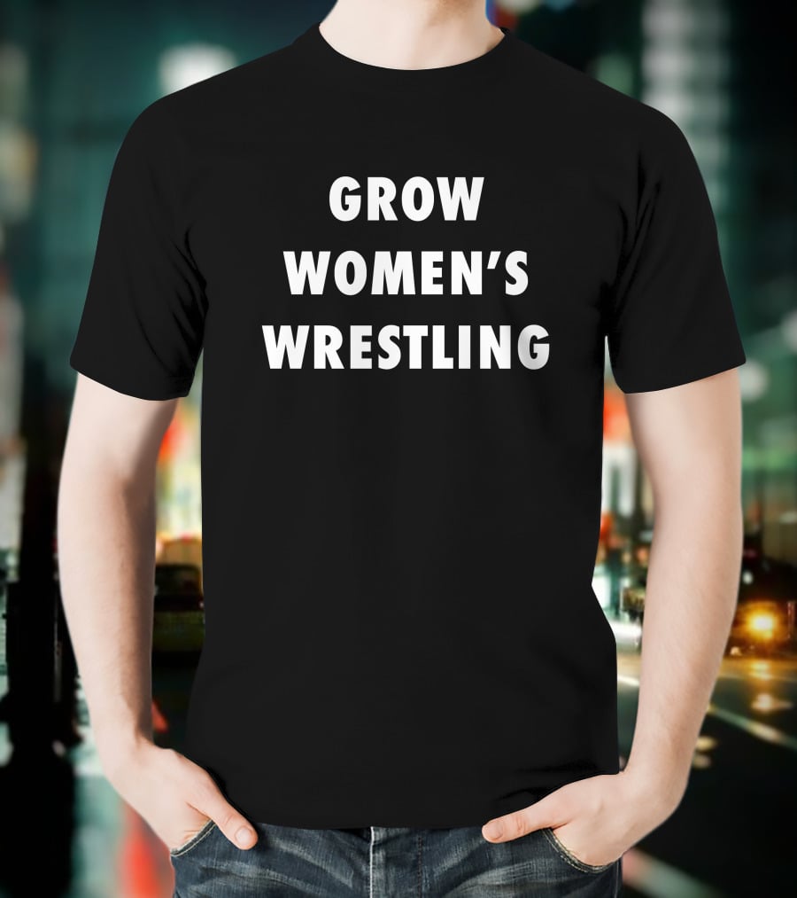 Quincy Monday Grow Women's Wrestling Bridge The D1vide D1 Advocacy T-Shirt