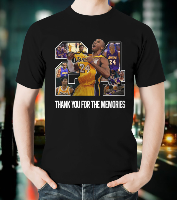 Kobe Bryant 24 Thank You For The Memories Lakers NBAcentral T-Shirt