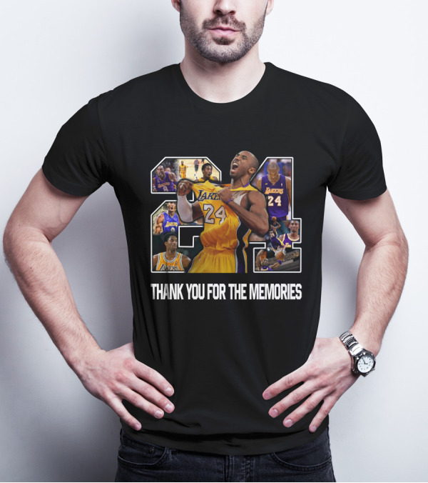 Thank You For The Memories 24 Lakers Kobe Bryant Paul George Nbacentral T-Shirt