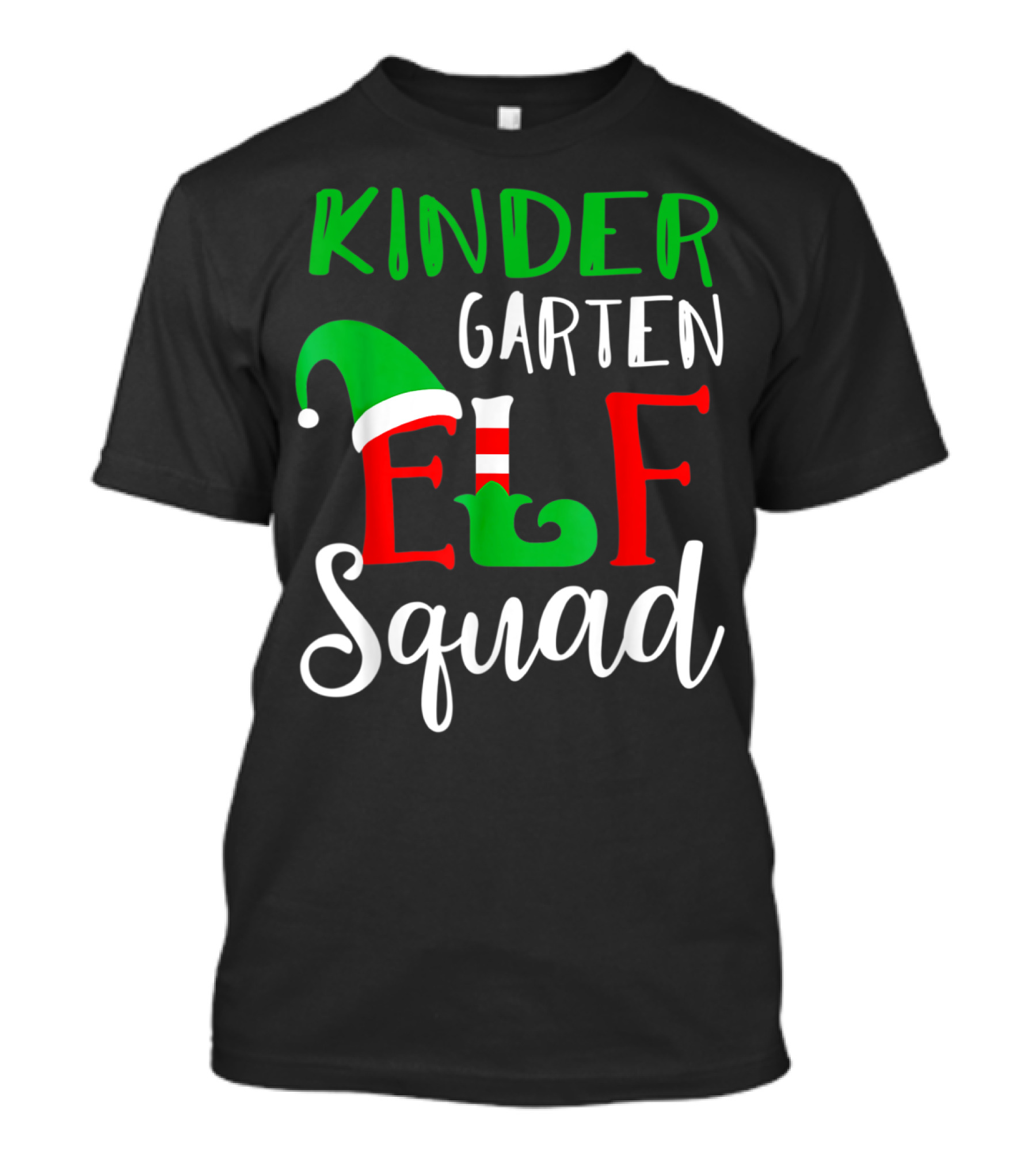 Kindergarten Elf Squad Christmas Teacher Festive Holiday T-Shirt