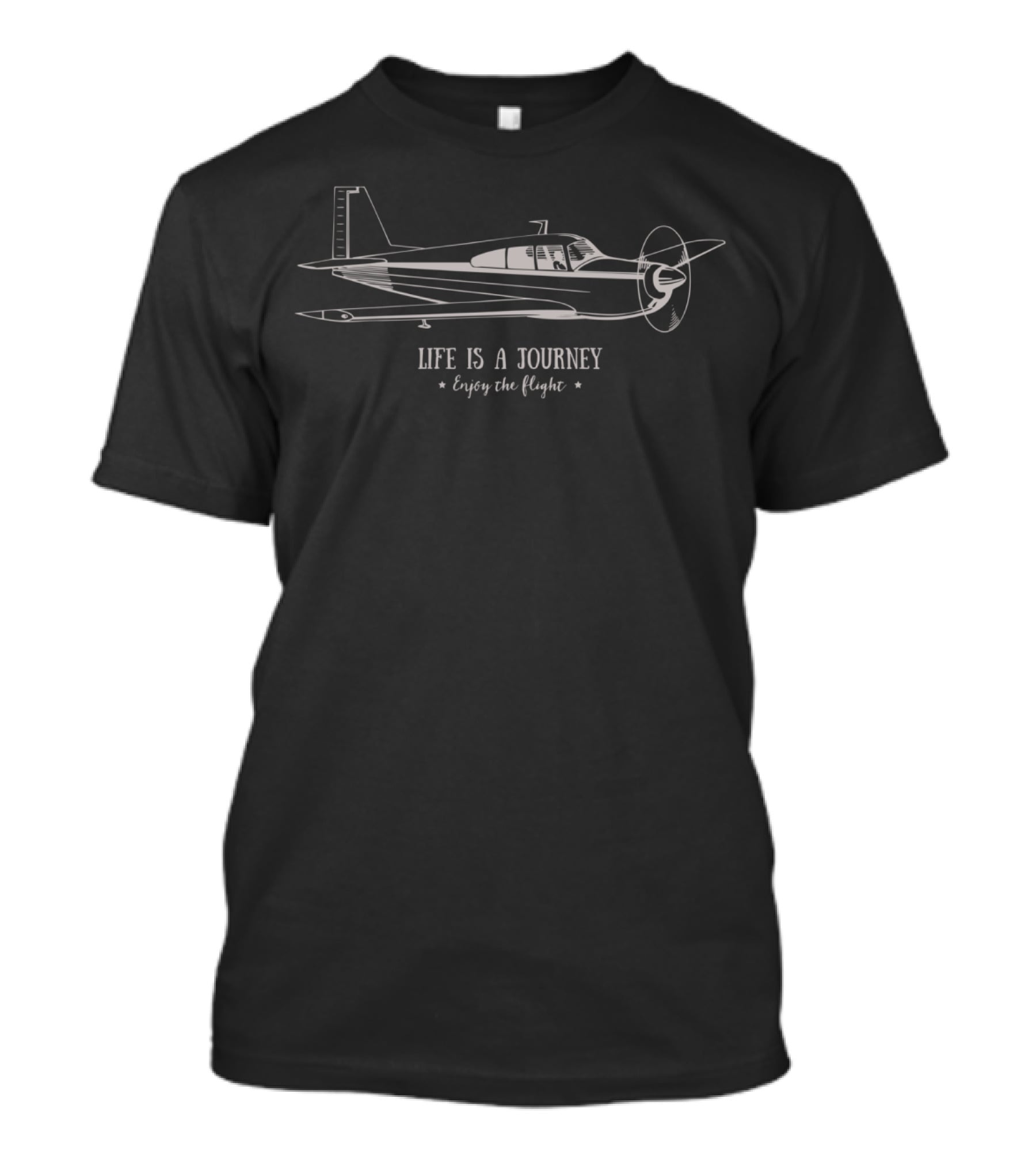Life Is A Journey Enjoy The Flight Classic Airplane T-Shirt