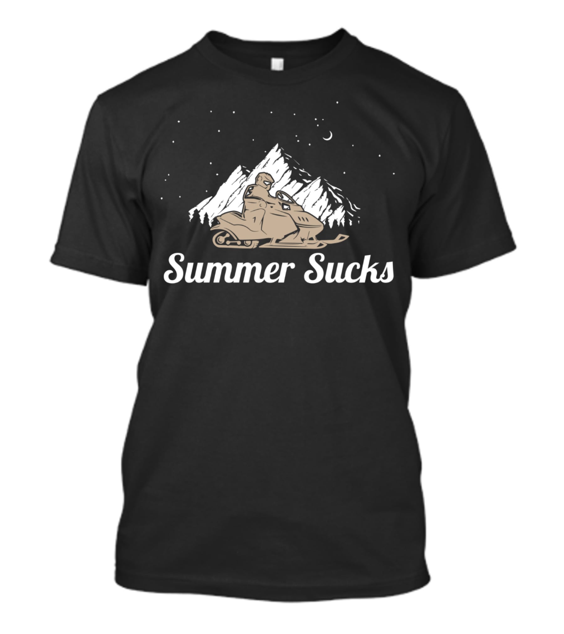 Summer Sucks Snowmobile Skidoo Winter Sports Adventure T-Shirt