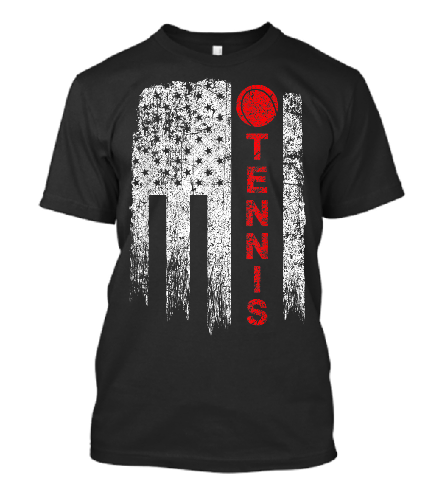 USA Red White Tennis Boys American Grunge T-Shirt