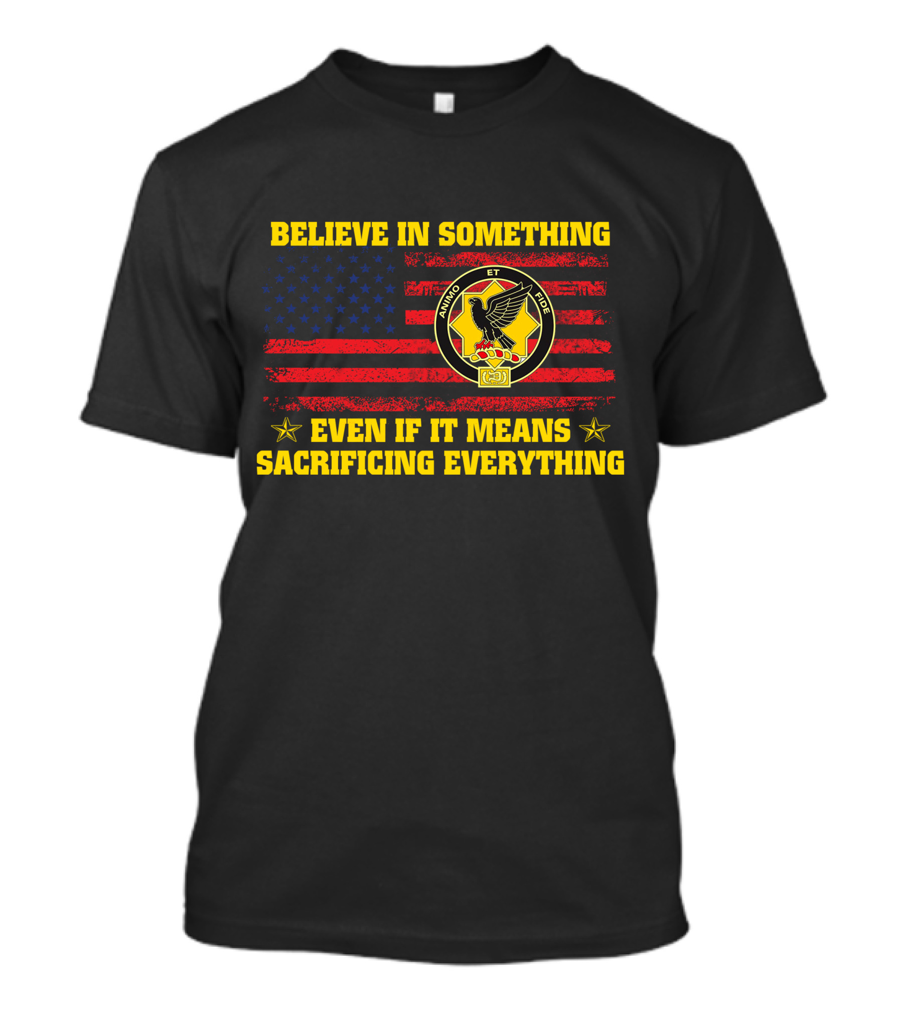 Believe In Something Even If It Means Sacrificing Everything United States Flag Rino Et Ide Stars And Eagle T-Shirt
