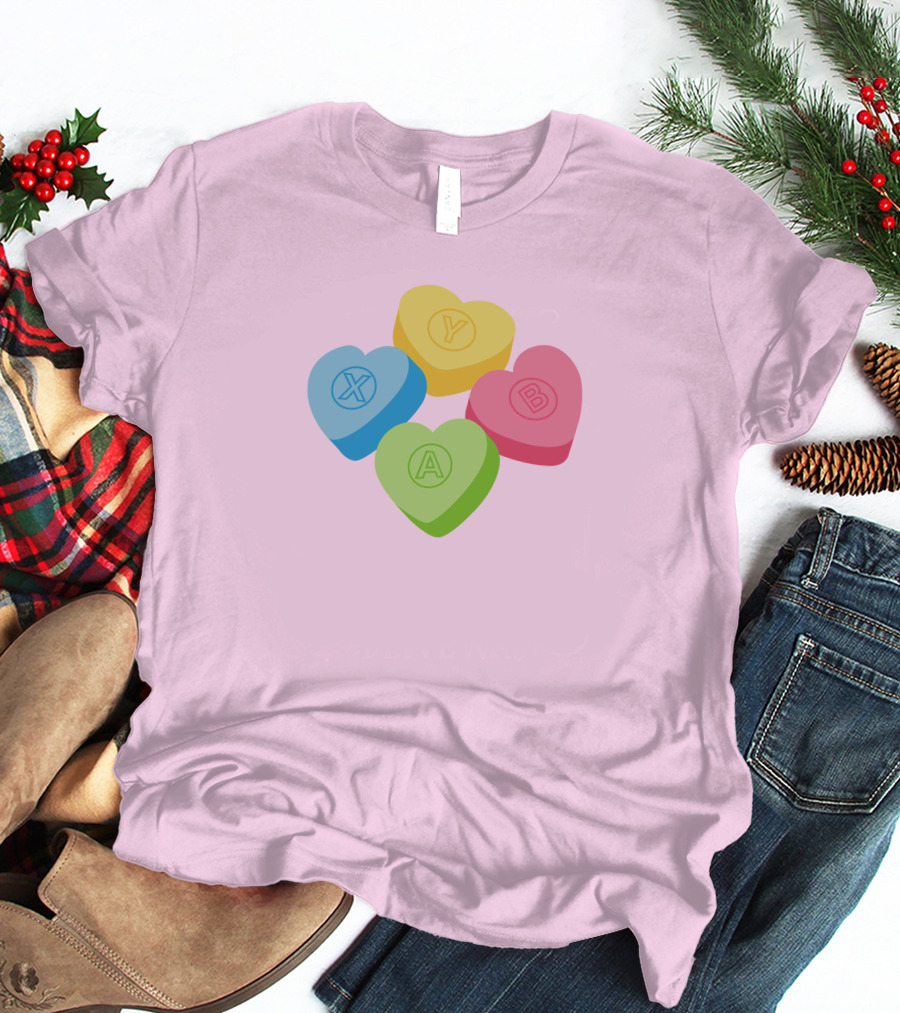 Valentine's Candy Hearts X Y A B T-Shirt