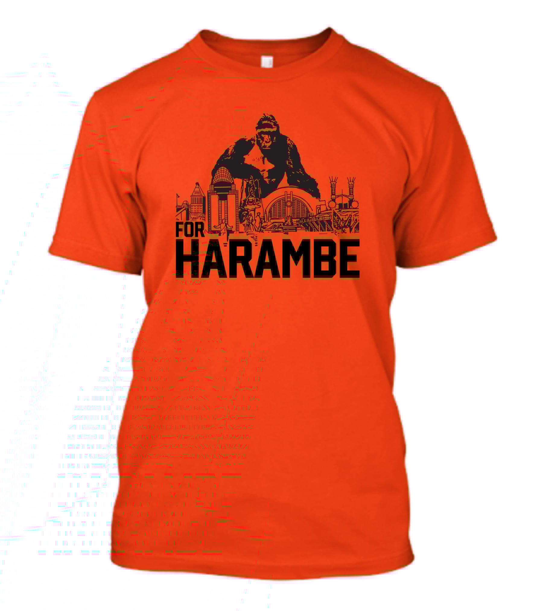 For Harambe Cincinnati Skyline Iconic Gorilla T-Shirt