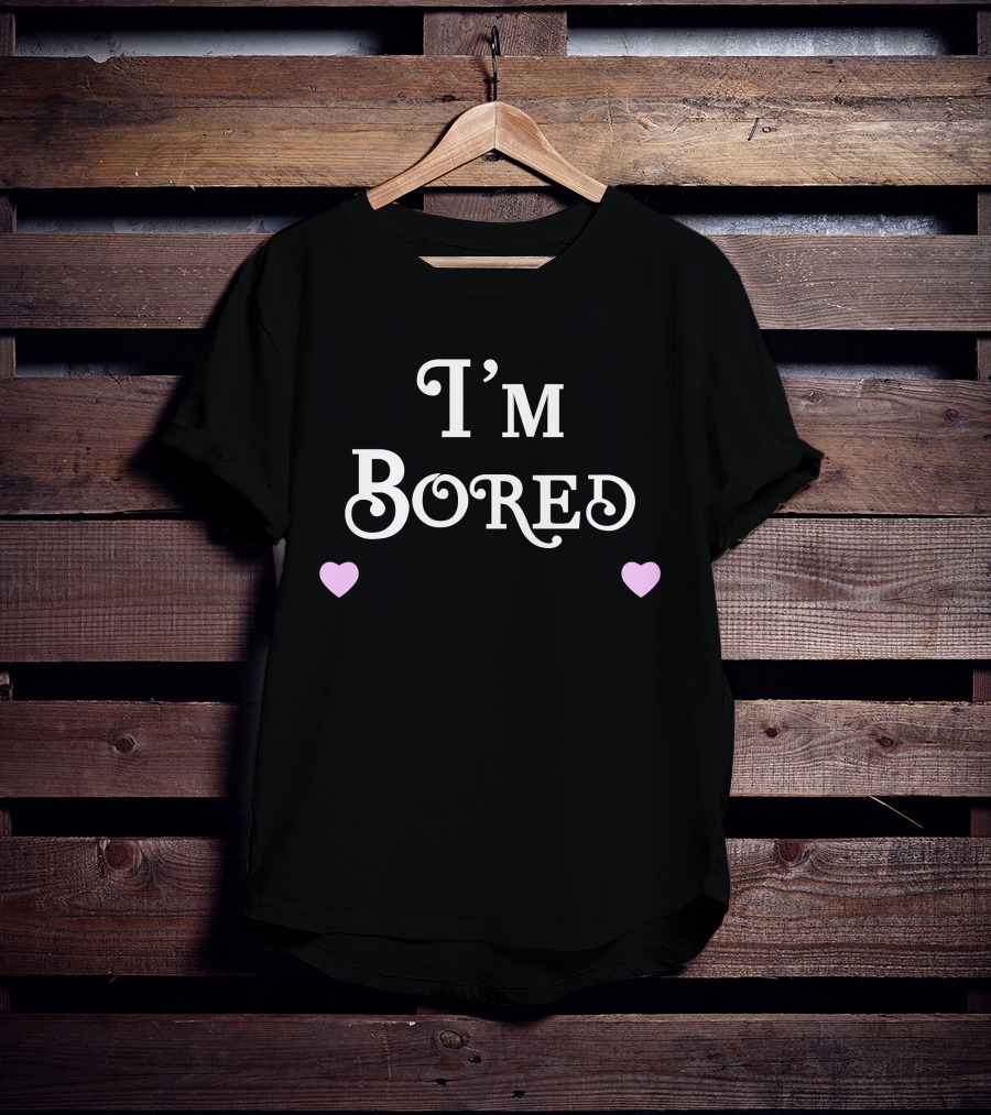 Queens Of Bravo I'm Bored I'm Bored Pink Hearts T-Shirt