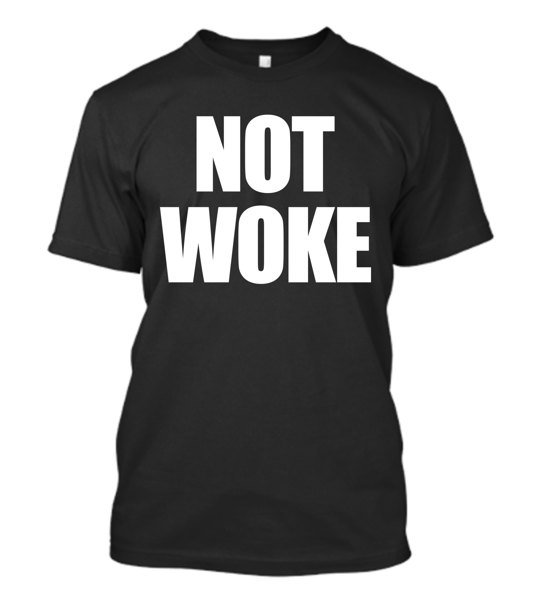 Matt Birk Not Woke Statement Text Bold Contrast T-Shirt
