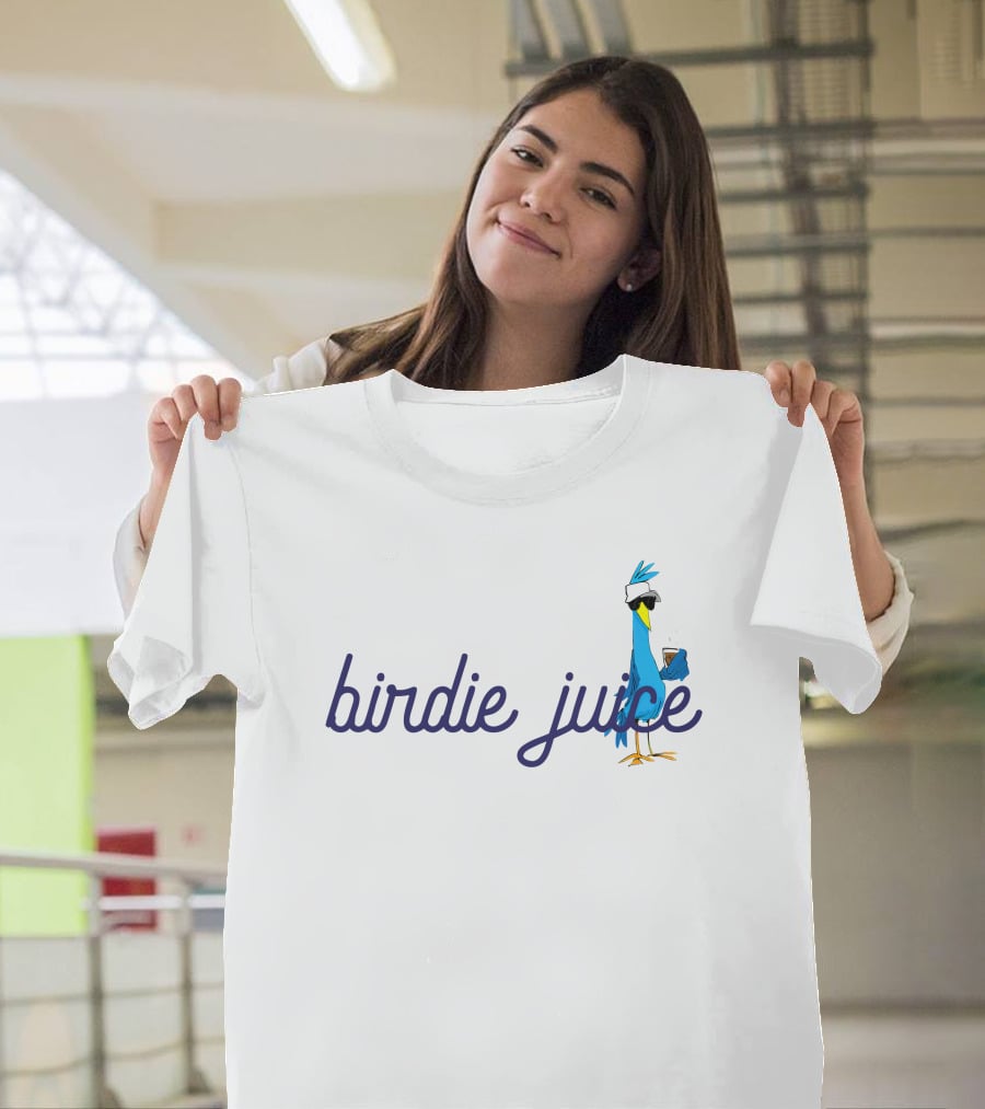 Colt Knost Birdie Juice Script Golf Bird Character T-Shirt