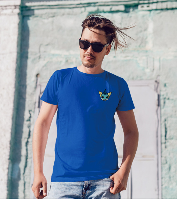 Mark Zimmerman Pokémon Vaporeon Face Blue Minimalist T-Shirt