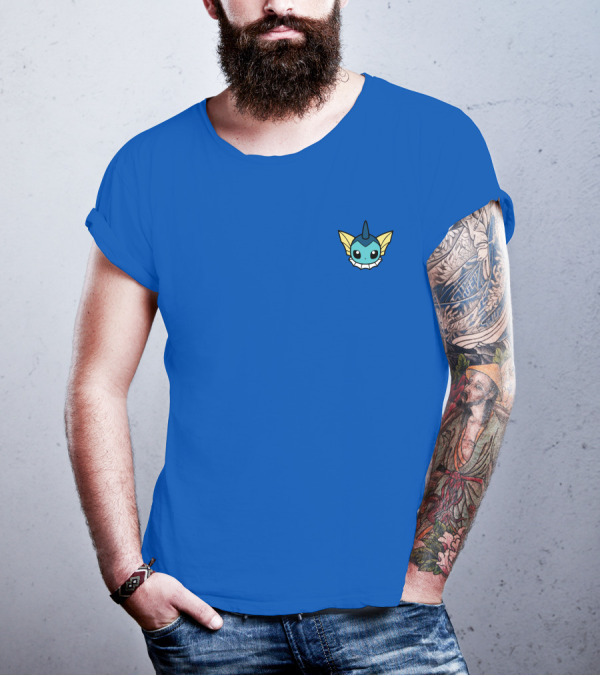 Mark Zimmerman Pokémon Vaporeon Face Blue Minimalist T-Shirt