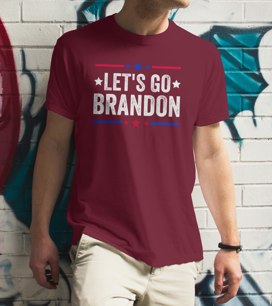 Manny Machado Let's Go Brandon Stars Stripes Red Blue White T-Shirt
