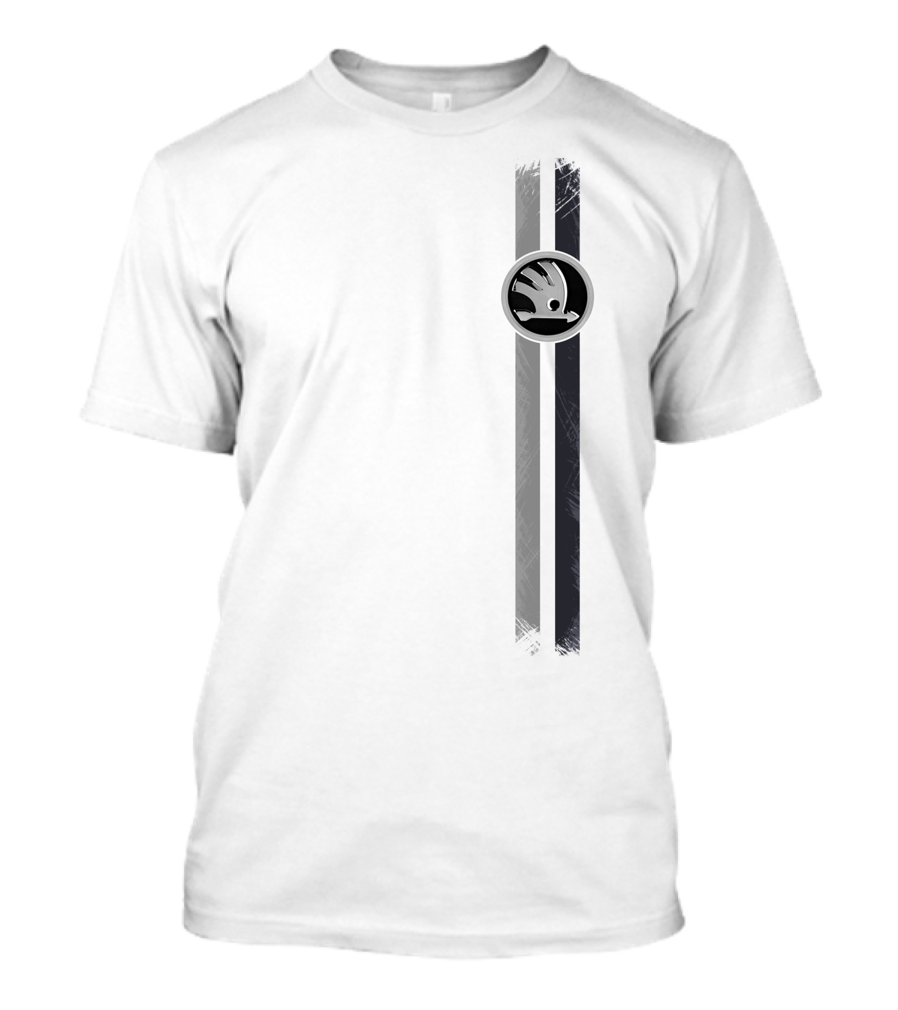 Skoda Superb Logo Iconic Emblem Vertical Stripe T-Shirt